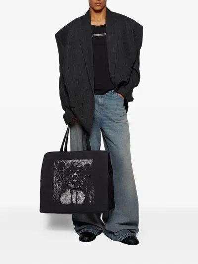 Enfants Riches Deprimes Russian Na Market Graphic Tote Bag In Black