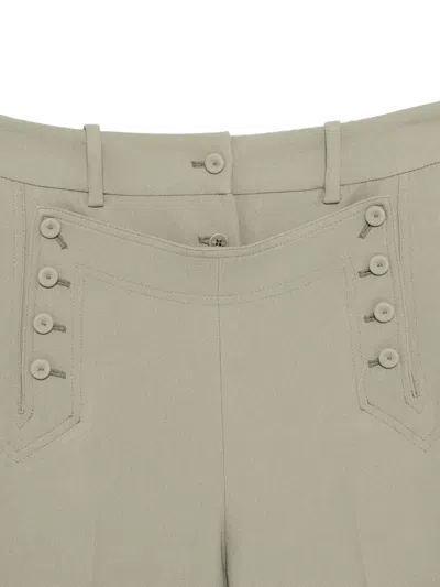 Ermanno Scervino Button-fastening Trousers In Green
