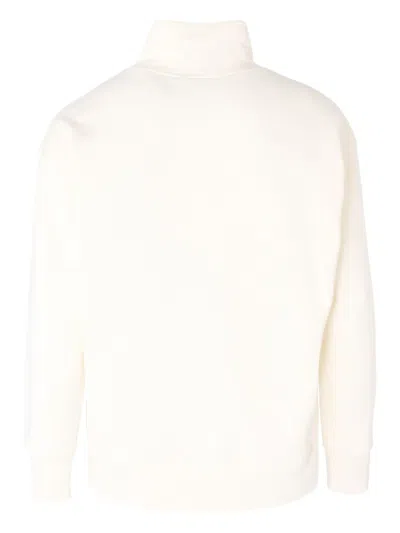 Msgm Rabbit-detail Zip Sweater In Neutral