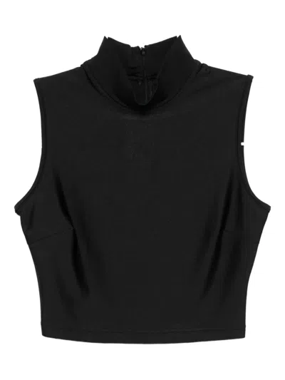 Pre-owned Fendi 1990-2000s Logo Turtleneck Vest In Black