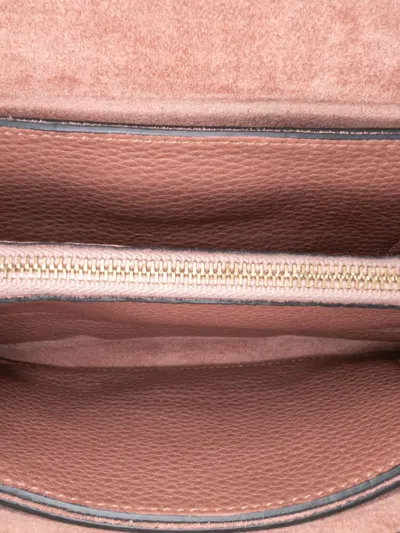 Pre-owned Valentino Garavani 2000-2017 Leather Rockstud Va Va Voom Clutch On Chain Crossbody Bag In Pink