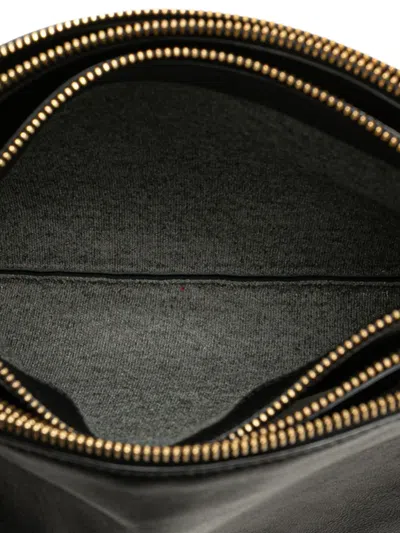 Pre-owned Celine 2018 Large Lambskin Trio Crossbody Bag In Black