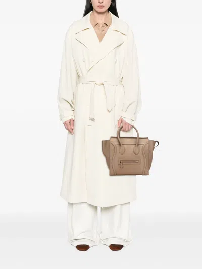 Pre-owned Celine 2012 Mini Smooth Calfskin Luggage Tote Bag In Brown