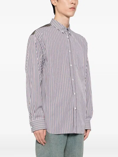 We11 Done Striped Button-down Shirt In Multi
