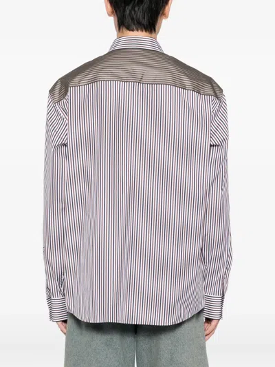 We11 Done Striped Button-down Shirt In Multi