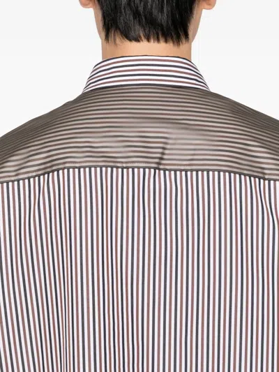 We11 Done Striped Button-down Shirt In Multi