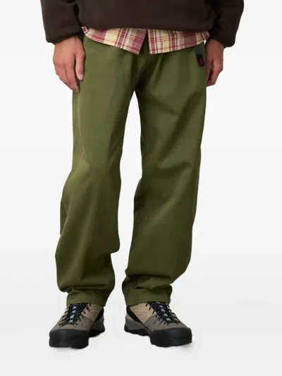 Gramicci Elasticated-waist Buckle Trousers In Green
