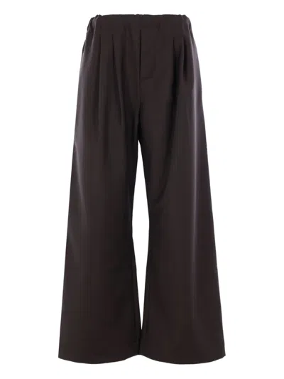 Meta Campania Collective Elasticated Trousers In Brown