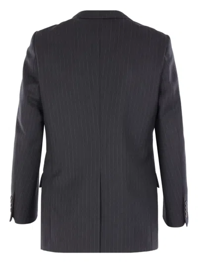 Auralee Pinstripe Blazer In Black