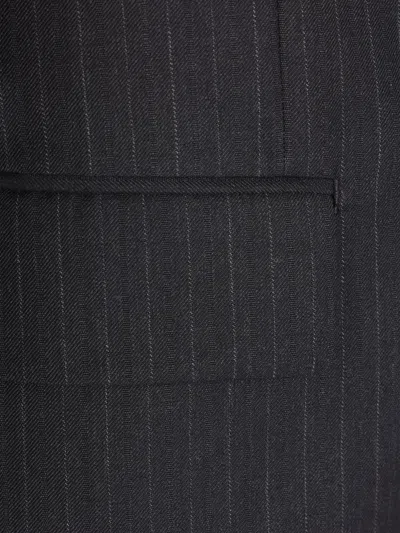 Auralee Pinstripe Blazer In Black