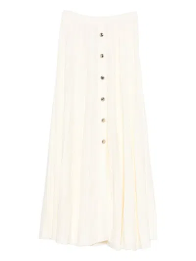 Ba&sh Sindy Button-front Maxi Skirt In White