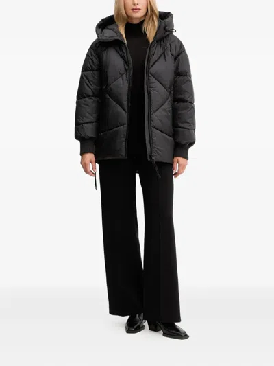 Marc O'polo Hooded Quilted Jacket In Black
