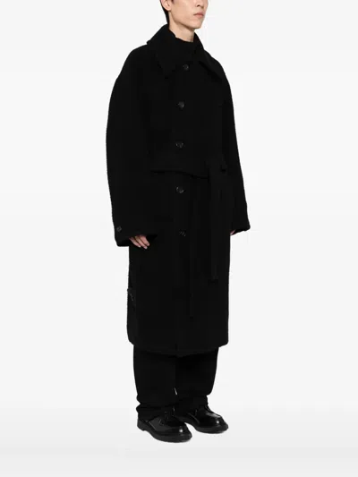 Songzio Double-breasted Coat In Black