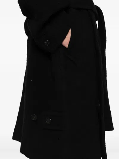 Songzio Double-breasted Coat In Black