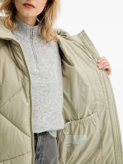 Marc O'polo Quilted Hooded Jacket In Neutral