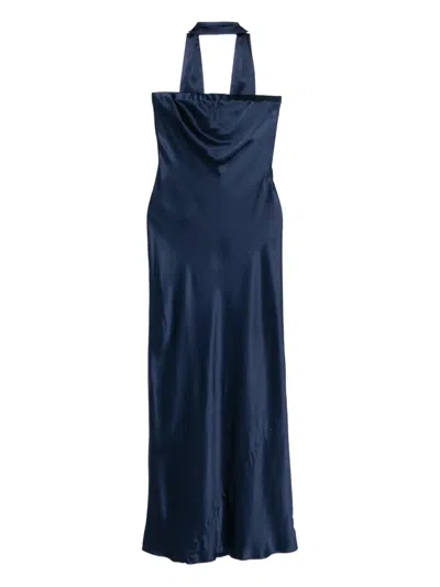 Reformation Petites Oren Silk Dress In Navy | ModeSens