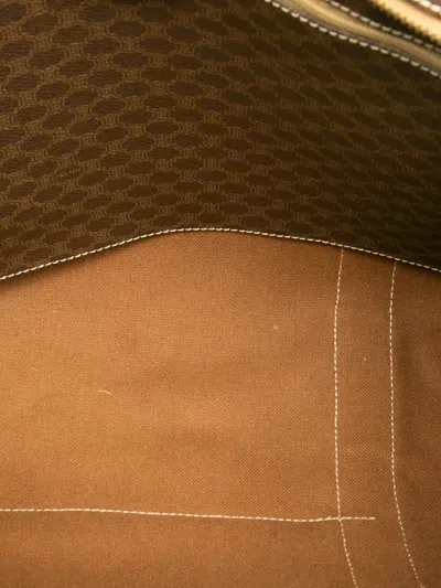 Pre-owned Celine 1996 Macadam Coated Canvas Tote Bag In Brown