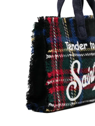 Mc2 Saint Barth Phone Tartan-pattern Tote Bag In Multi