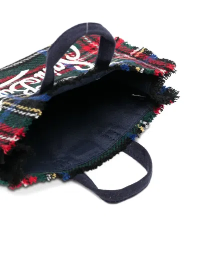 Mc2 Saint Barth Phone Tartan-pattern Tote Bag In Multi