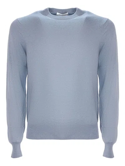 Cruciani Crew-neck Cashmere Sweater In Blue