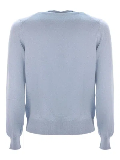 Cruciani Crew-neck Cashmere Sweater In Blue