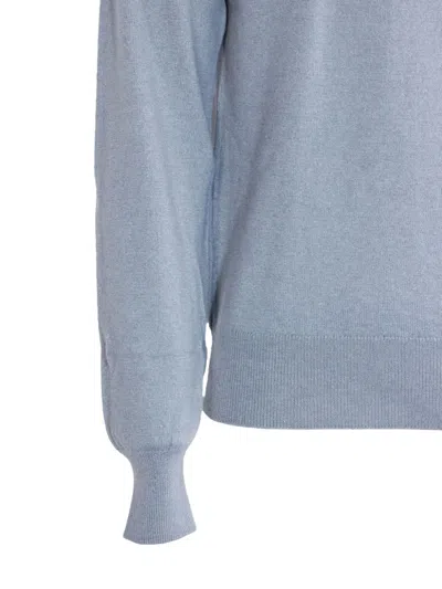 Cruciani Crew-neck Cashmere Sweater In Blue