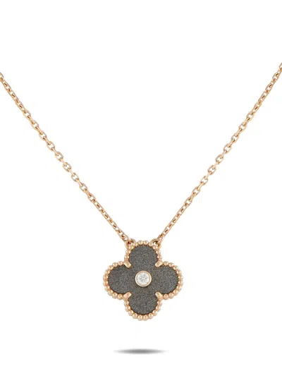 Pre-owned Van Cleef & Arpels 18k Rose Gold Pendant Necklace In Pink