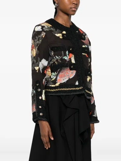 Undercover Black Printed Cotton Jacket In Black