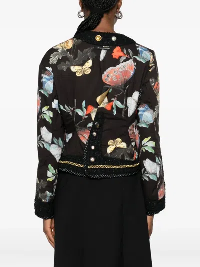 Undercover Black Printed Cotton Jacket In Black