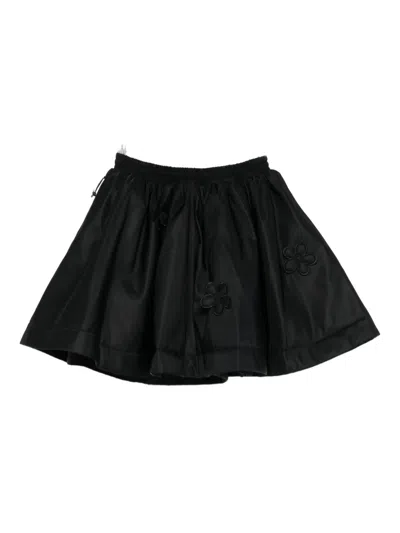 Cecilie Bahnsen Brunella Nylon Skirt In Black
