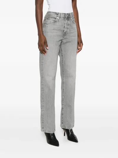 Frame The Vertical Five-pocket Jeans In Gray