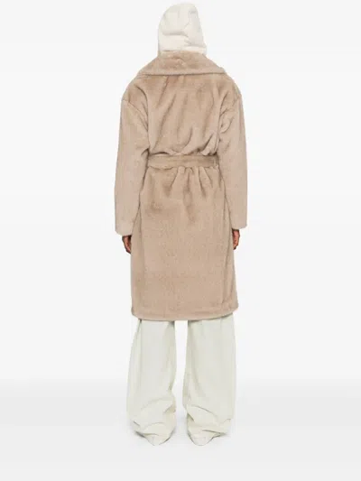 Herno Belted Single-breasted Coat In Neutral