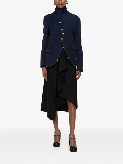 Undercover Contrasting-button Jacket In Blue