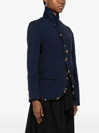 Undercover Contrasting-button Jacket In Blue