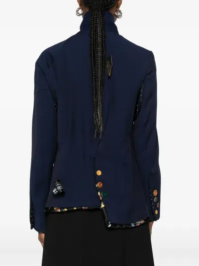 Undercover Contrasting-button Jacket In Blue