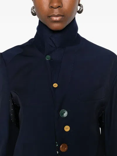 Undercover Contrasting-button Jacket In Blue