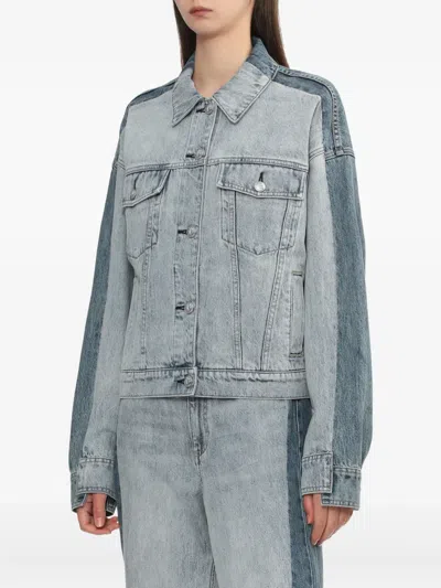 Rag & Bone Panelled Button Jacket In Blue