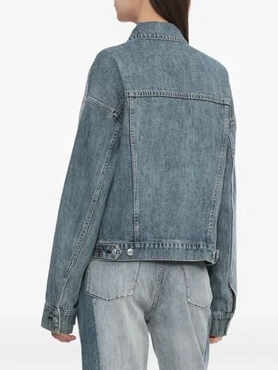 Rag & Bone Panelled Button Jacket In Blue