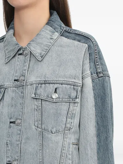 Rag & Bone Panelled Button Jacket In Blue