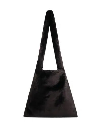 毛茸茸纹理海狸单肩包