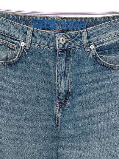 Hugo Boss Logo-patch Jeans In Blue