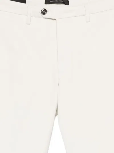Michael Coal Pressed-crease Trousers In White