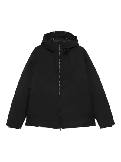 Save The Duck Black Jacket With Attached Hood In Black