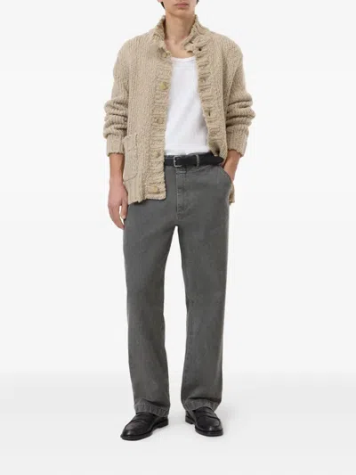 Closed Buttoned Cardigan In Gray