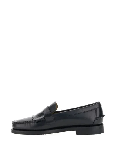 Sebago Fringed Buckled Loafers In Black