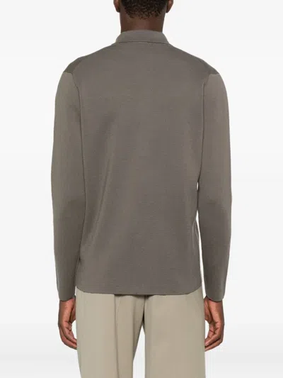 Dell'oglio Fine-knit Shirt In Gray