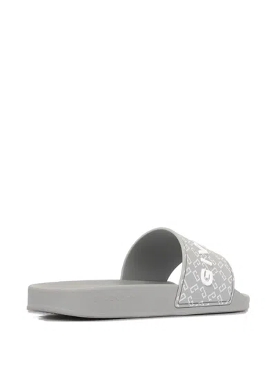 Givenchy Logo Pattern Slides In Gray