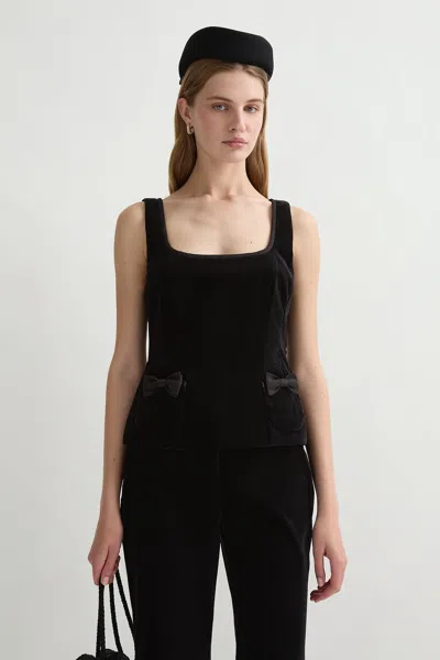 The Posse Quincy Top In Black