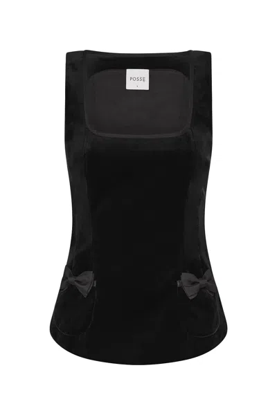The Posse Quincy Top In Black