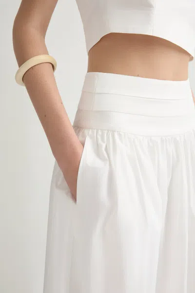 The Posse Rue Skirt In White